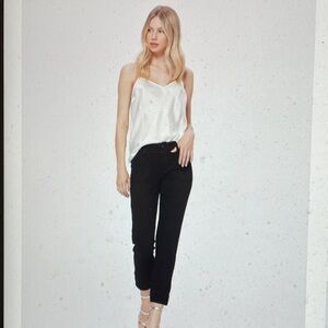 Paige Natalie jogger in black overdye Women's Black denim